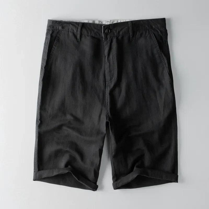 Men’s Casual Shorts Cotton Linen Blend