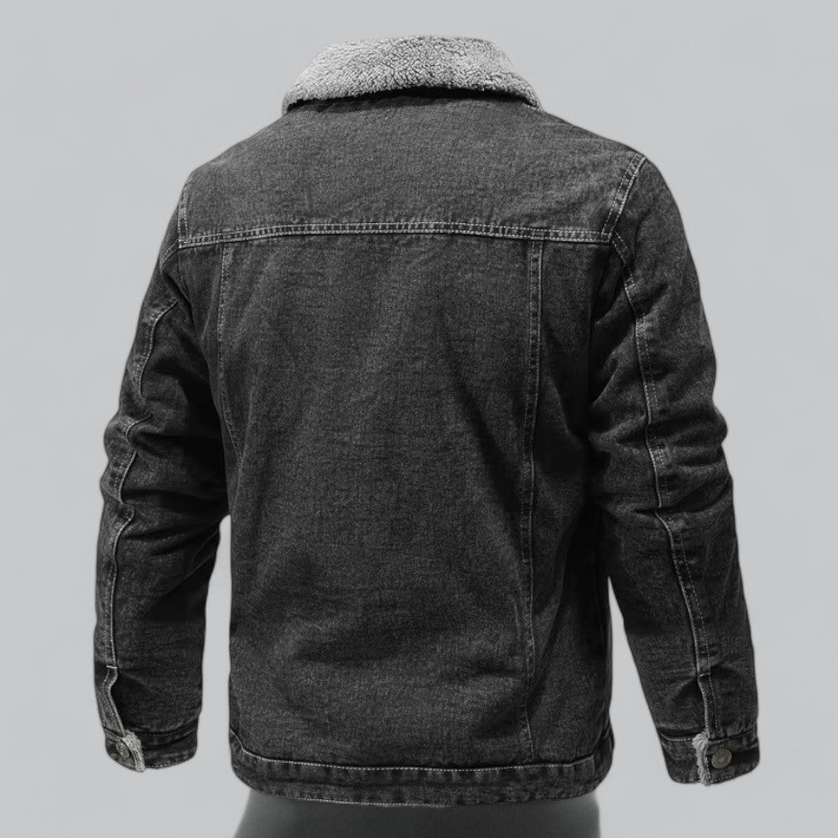 Men's Denim Jacket Fleece-Lined