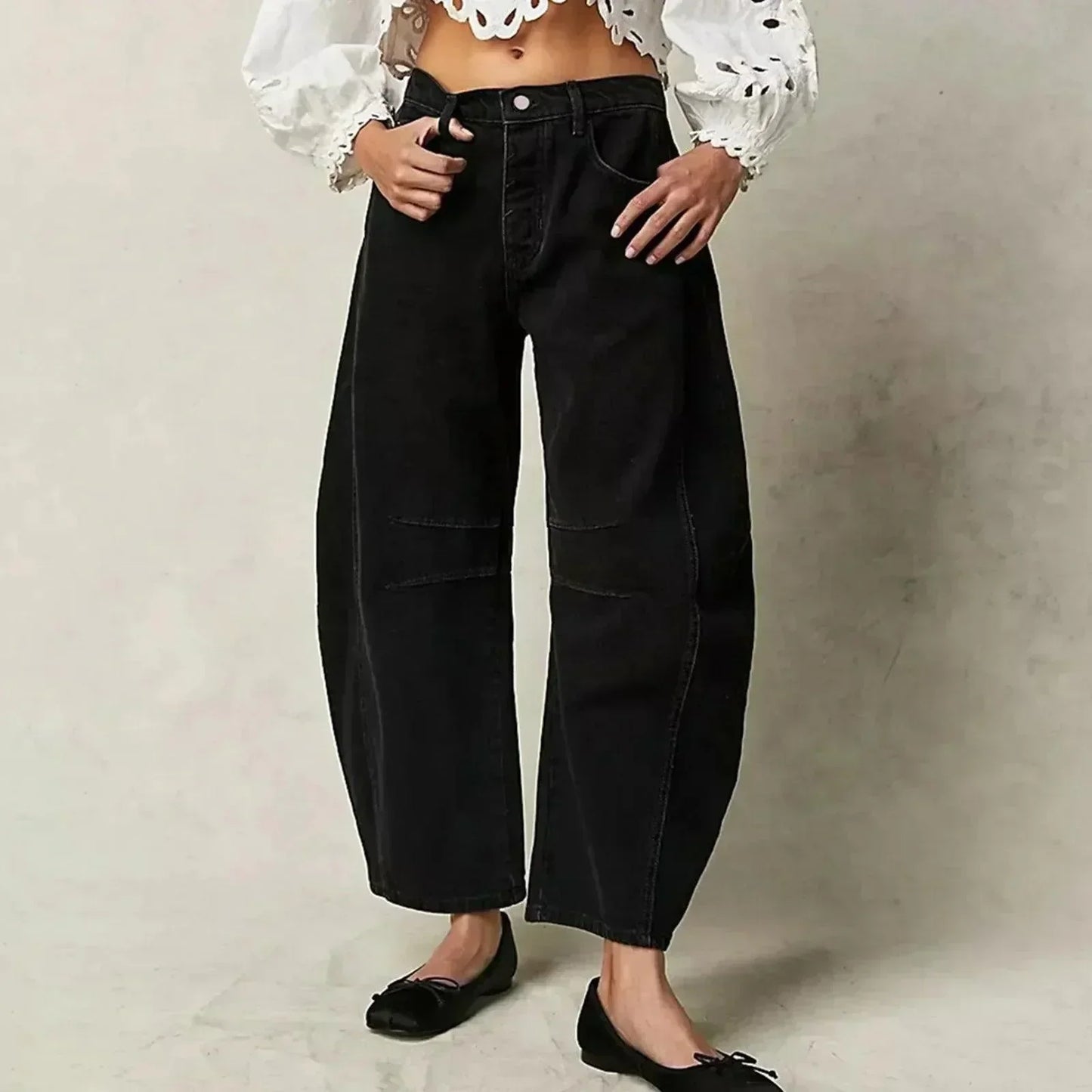 Women's High-Waisted Wide Leg Jeans