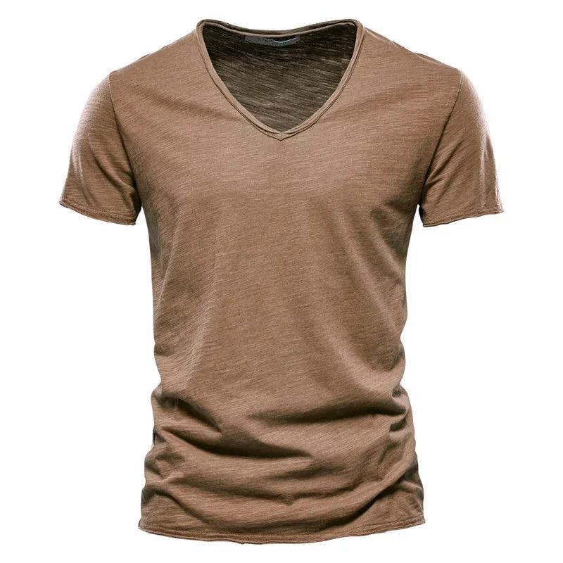 CoreForm V | Men’s Slim Fit V-Neck Cotton Tee - northernnomad