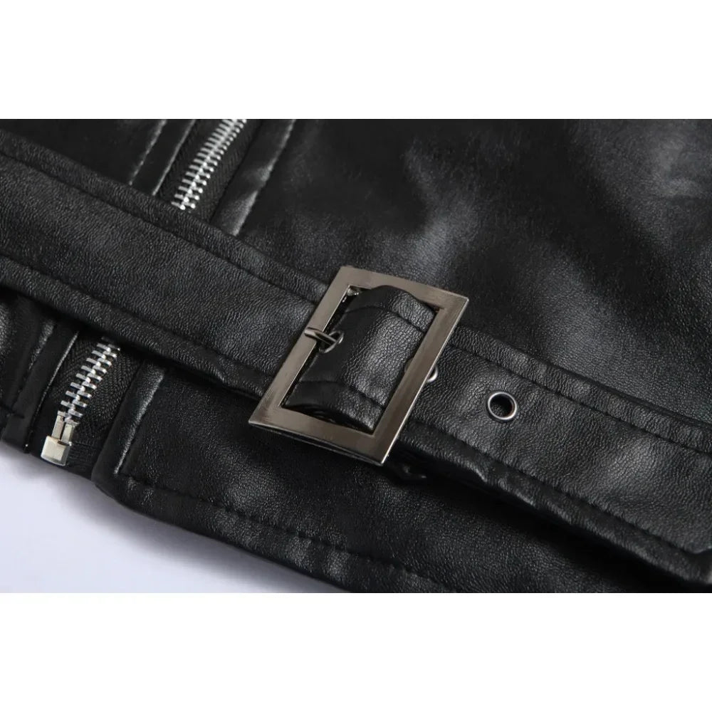 Men's Punk Rock Leather Jacket