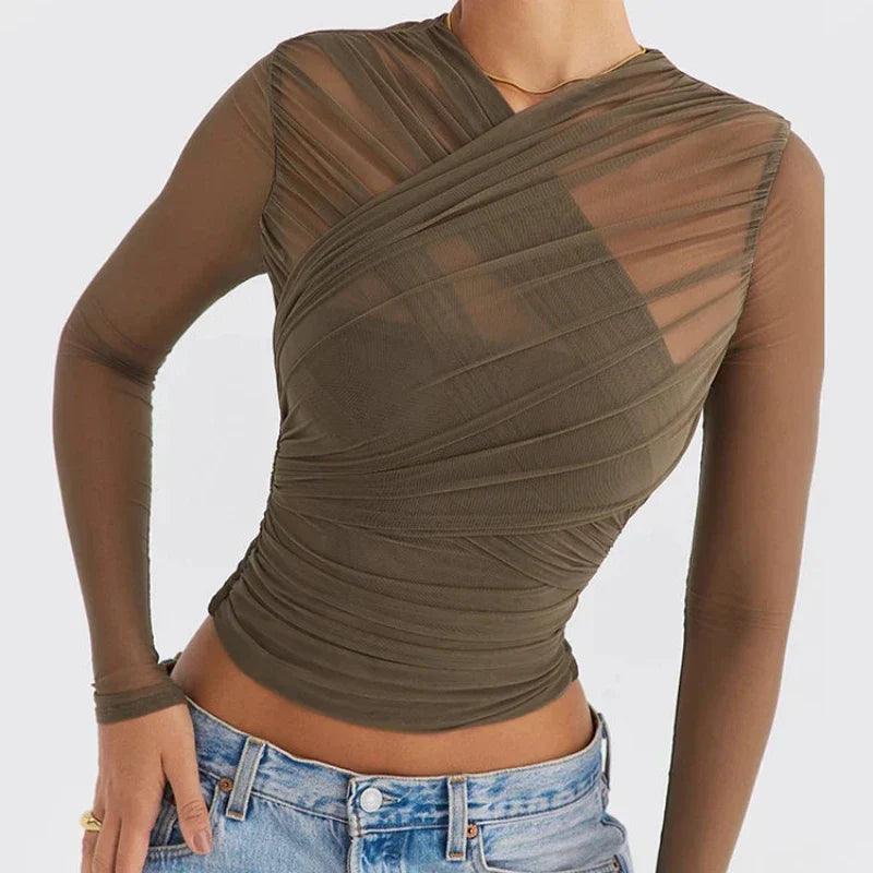 Women's Mesh Top Stylish Design