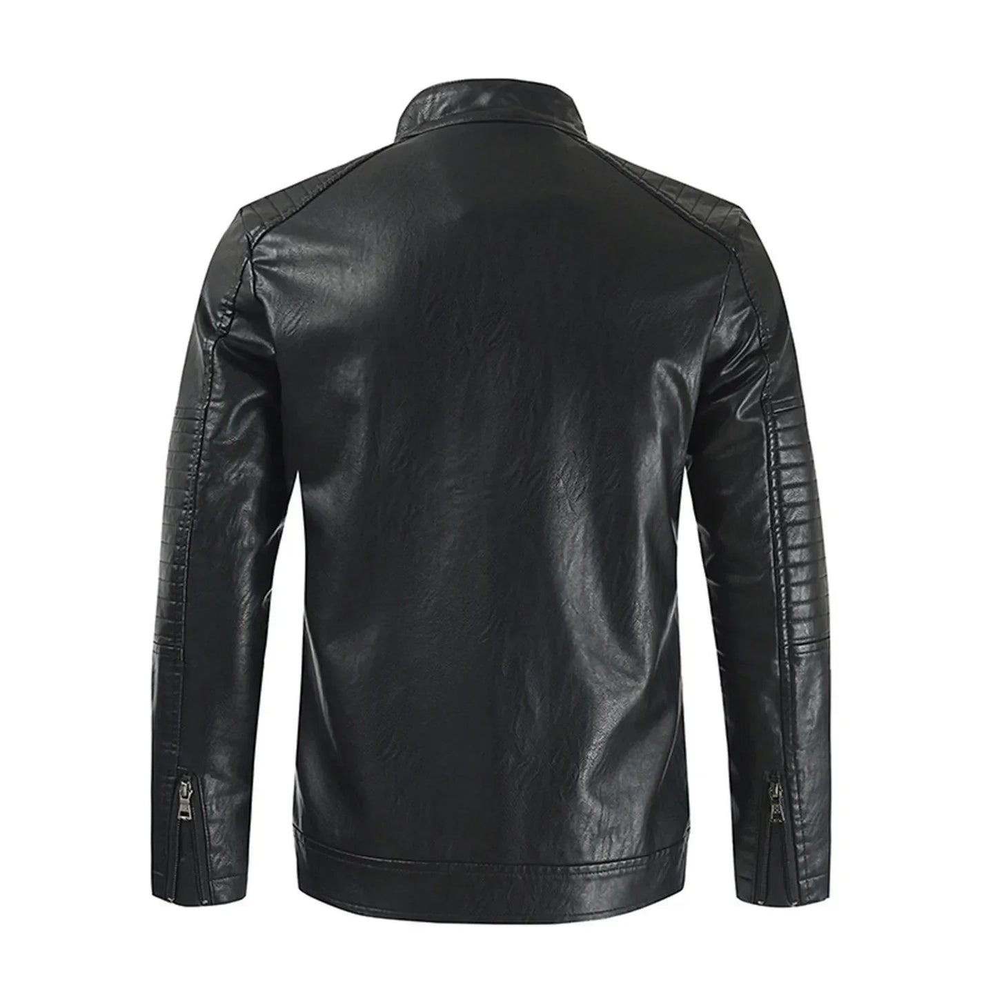 Men's Vintage PU Leather Windbreaker Jacket