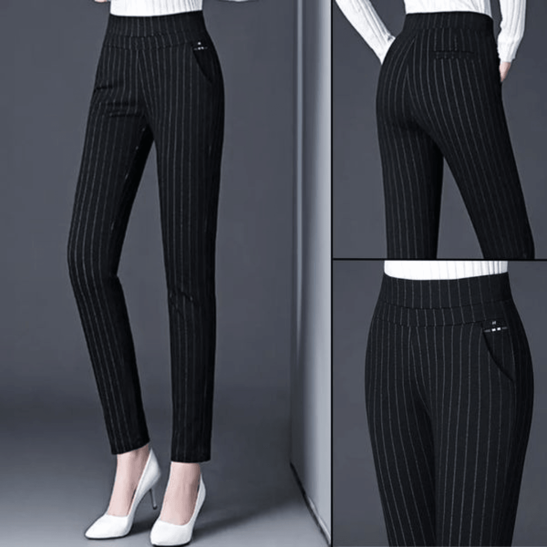 Women's High-Waisted Stretch Leggings with Faux Pocket Detail