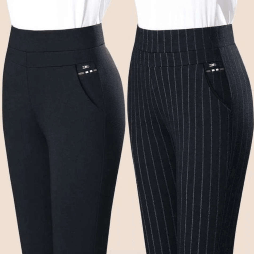 Women's High-Waisted Stretch Leggings with Faux Pocket Detail