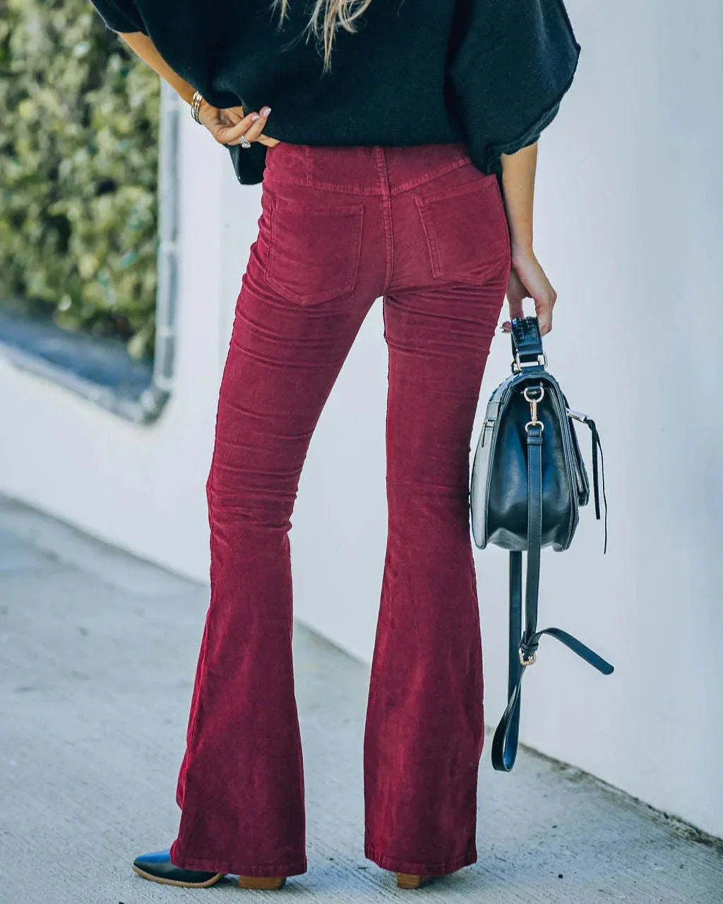 Women's Stretch Fit High-Waist Flare Pants