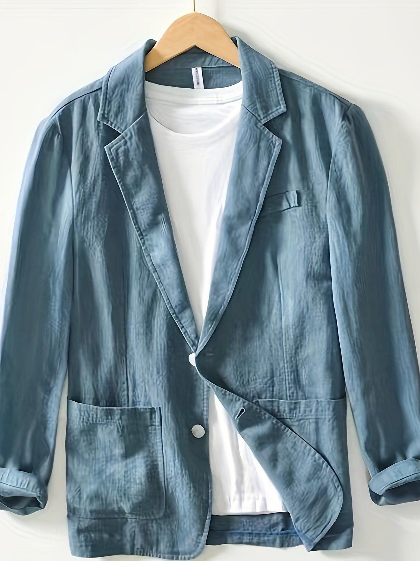 Men's Blazer Two-Button Sleek Style