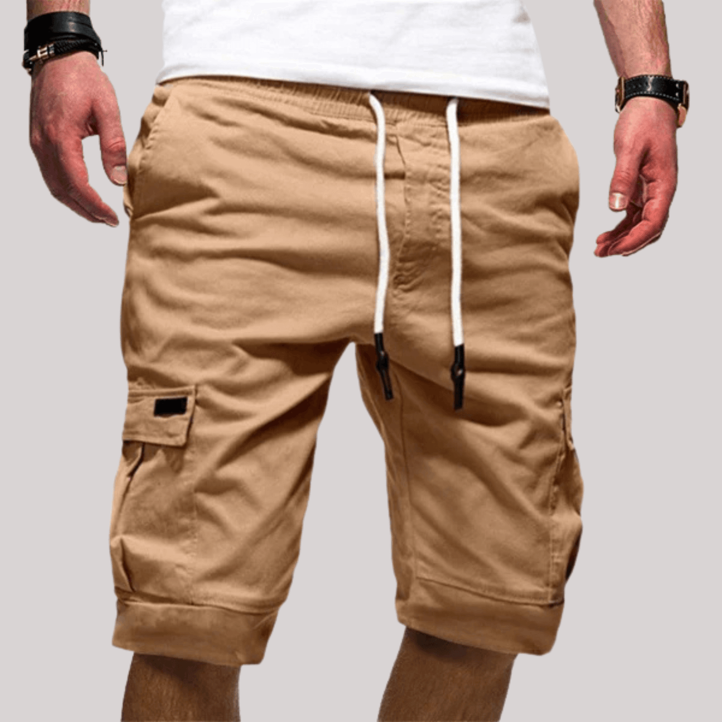 Men’s Cargo Shorts with Drawstring Comfort