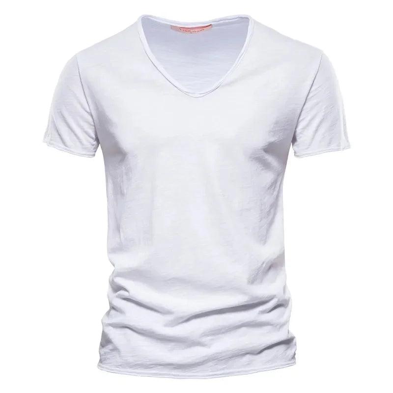 CoreForm V | Men’s Slim Fit V-Neck Cotton Tee - northernnomad