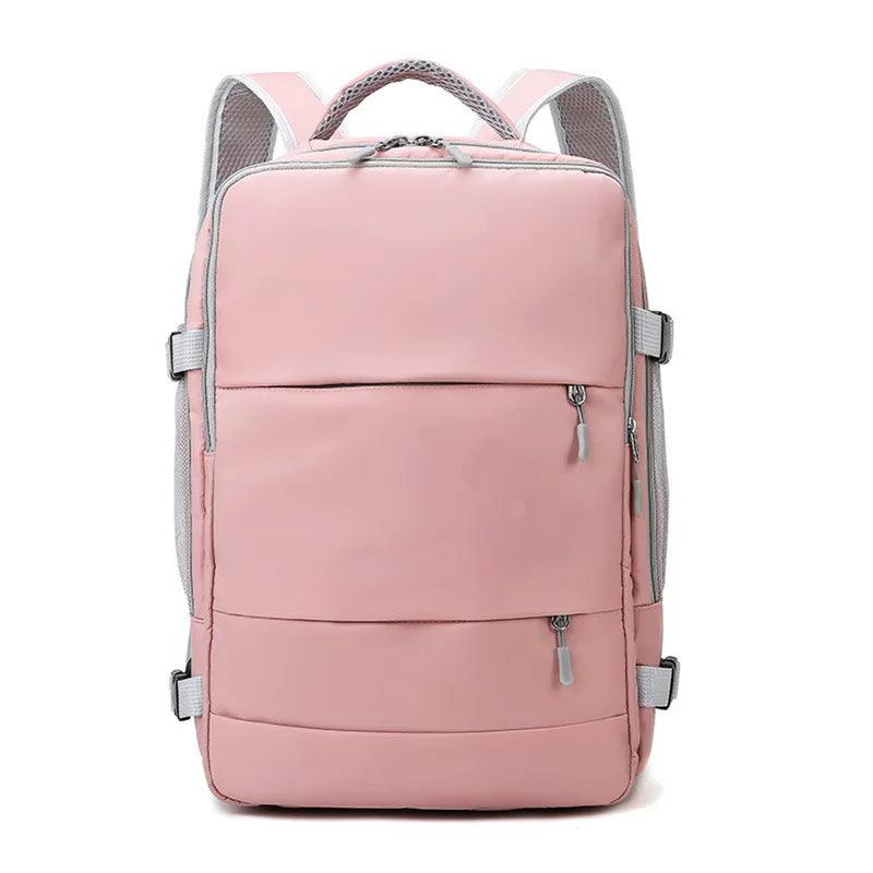 UrbanFlow Unisex Waterproof Travel Backpack | Large Capacity Nylon Laptop Bag with Luggage Strap