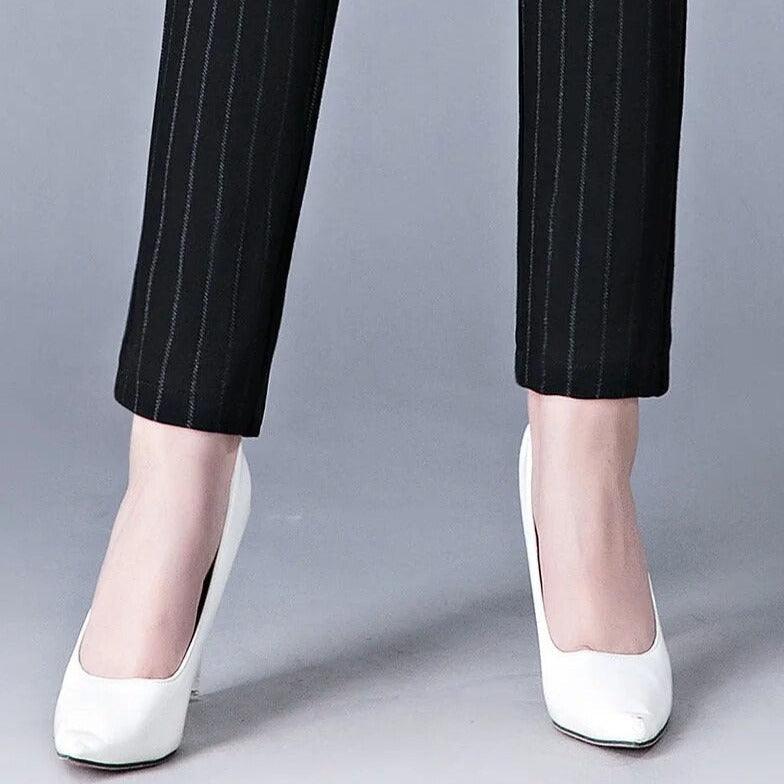 Women's High-Waisted Stretch Leggings with Faux Pocket Detail