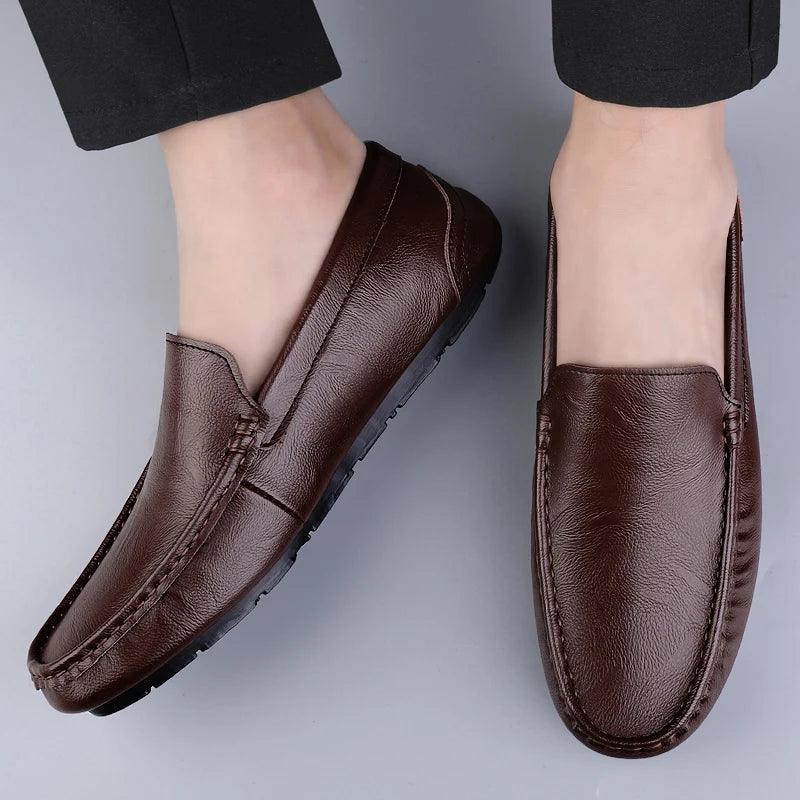 Vittorio Men's Italian Leather Loafers | Luxury Slip-On Moccasins - northernnomad