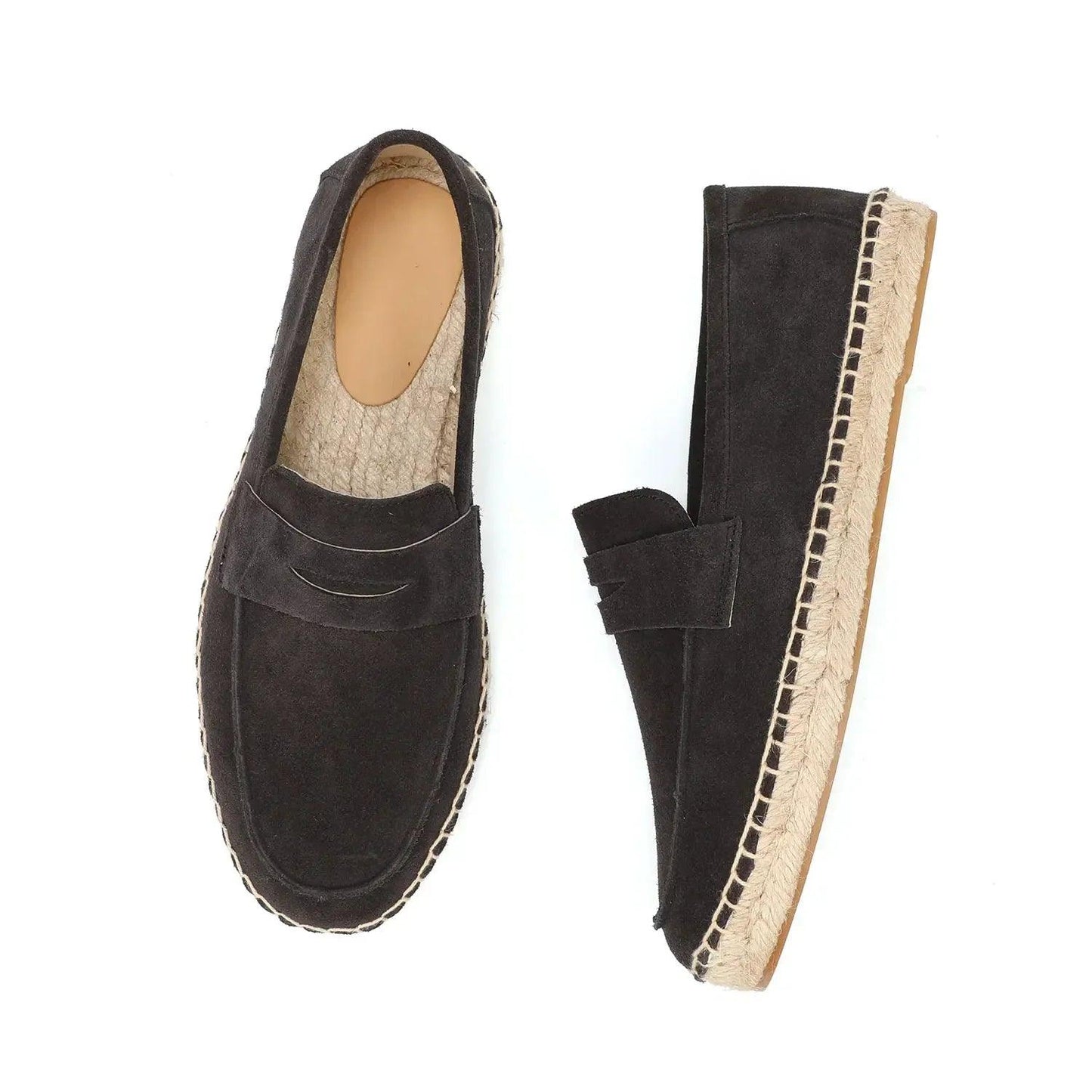 Solaro Suede Espadrilles | Men's Slip-On Loafers with Hemp Insole & Jute Detailing - northernnomad