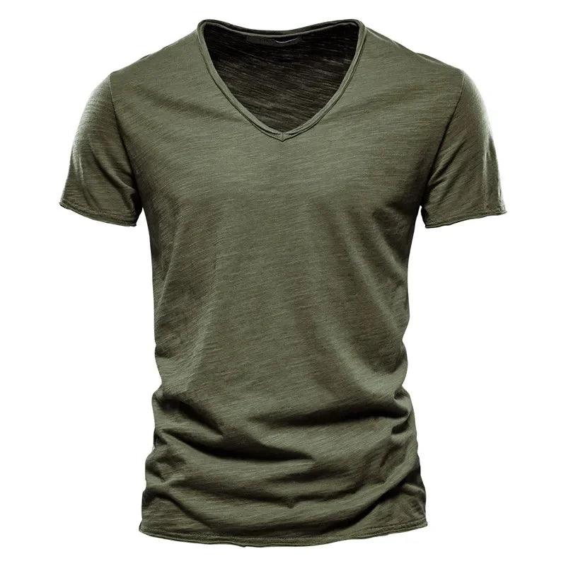 CoreForm V | Men’s Slim Fit V-Neck Cotton Tee - northernnomad