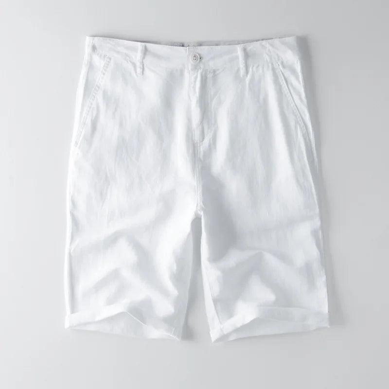 Men’s Casual Shorts Cotton Linen Blend