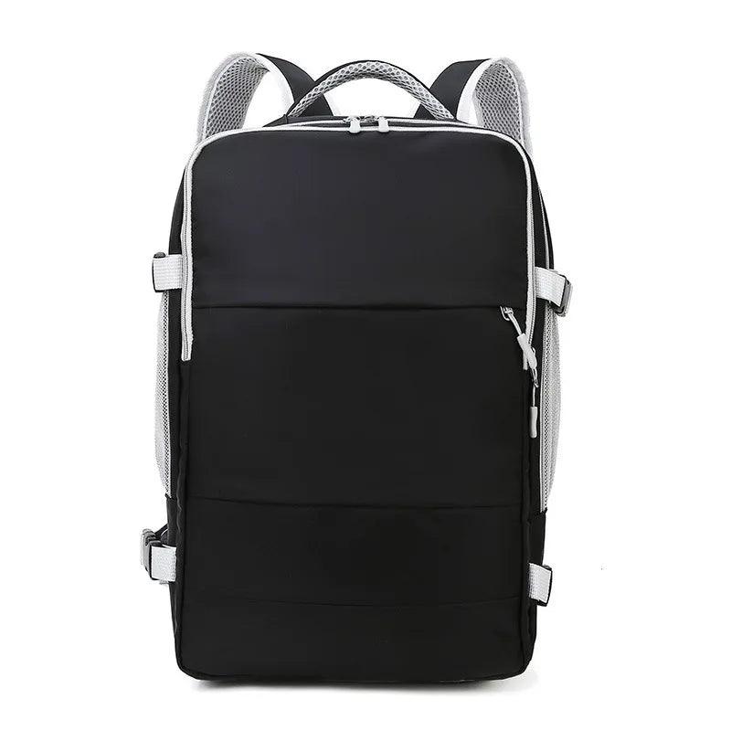 UrbanFlow Unisex Waterproof Travel Backpack | Large Capacity Nylon Laptop Bag with Luggage Strap