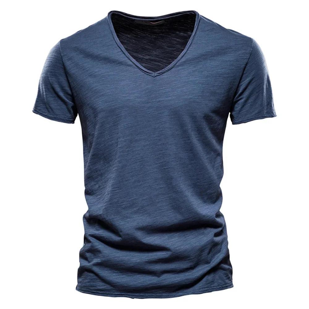 CoreForm V | Men’s Slim Fit V-Neck Cotton Tee - northernnomad