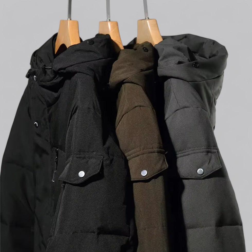 Men's Hooded Longline Puffer Jacket