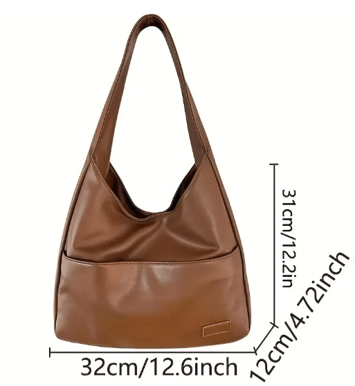 Women's Leather Handbag Brown and Black with Adjustable Shoulder Strap - northernnomad
