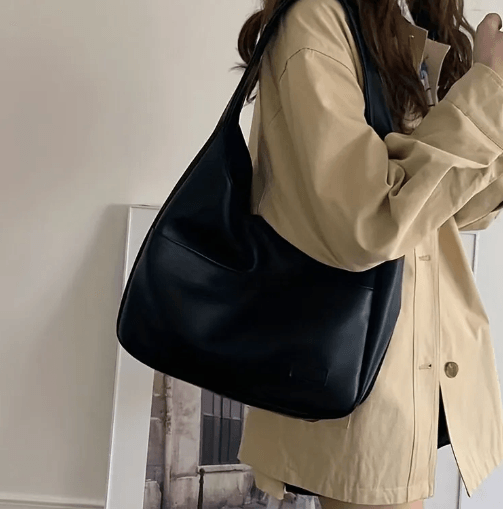 Women's Leather Handbag Brown and Black with Adjustable Shoulder Strap - northernnomad