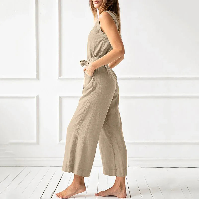 Women's Wide Leg Casual Jumpsuit
