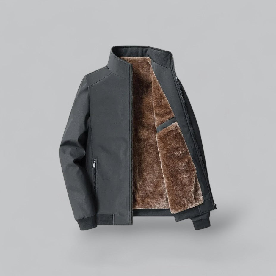 Men’s Wool Coat Fleece-Lined