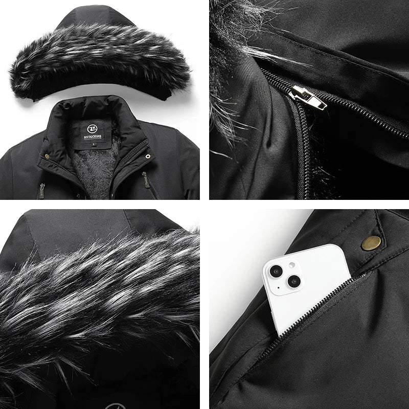 Men's Fur-Lined Parka Jacket