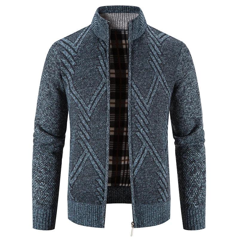 Nordek Knit Fleece Cardigan | Winter Business Casual Wool-Blend Sweater Coat for Men - northernnomad