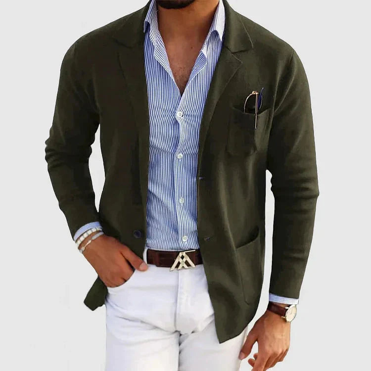 Men's Blazer Lapel Collar Old Money Style
