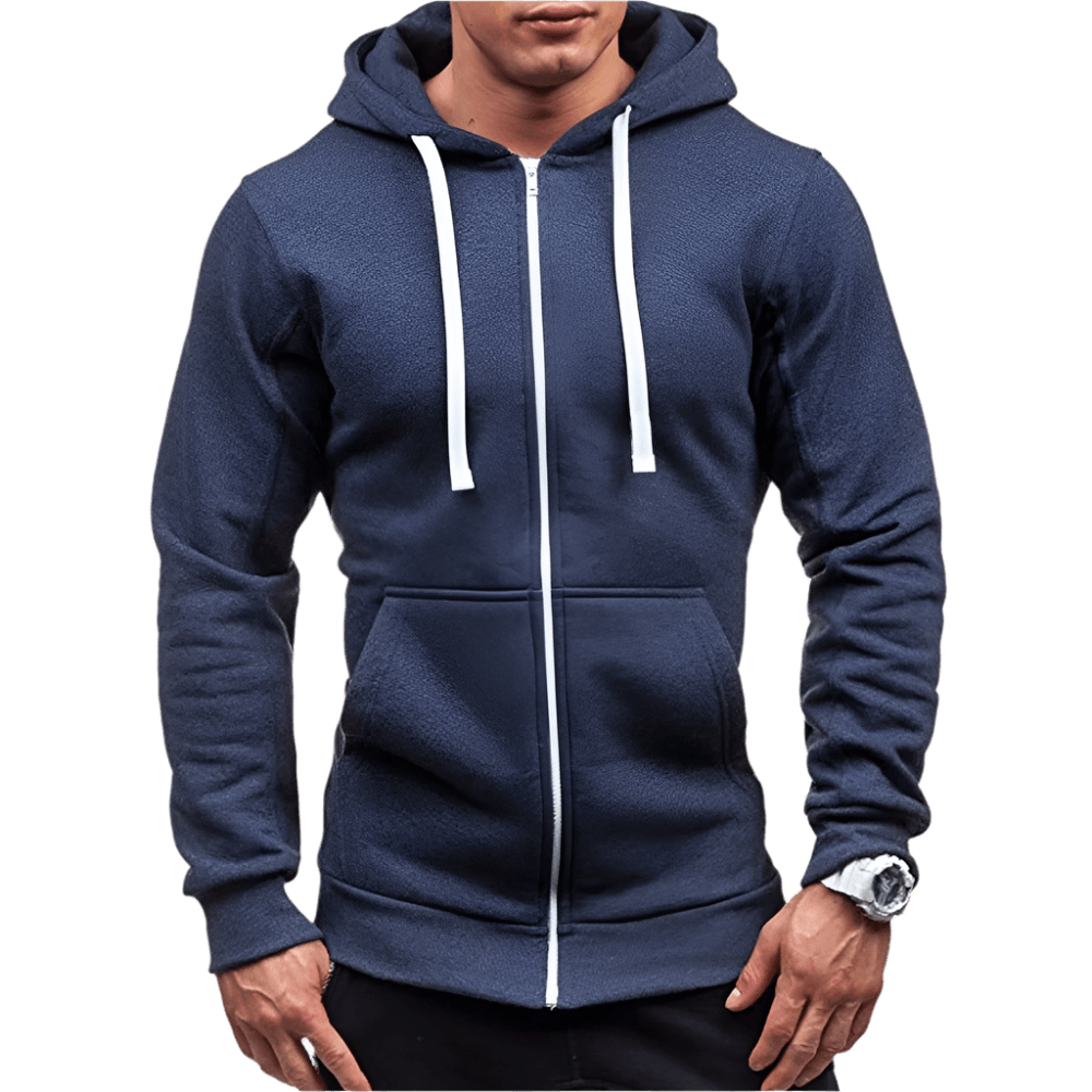 Karnix Zip Hoodie Jacket | Lightweight Solid Color Hooded Sweatshirt for Men - northernnomad