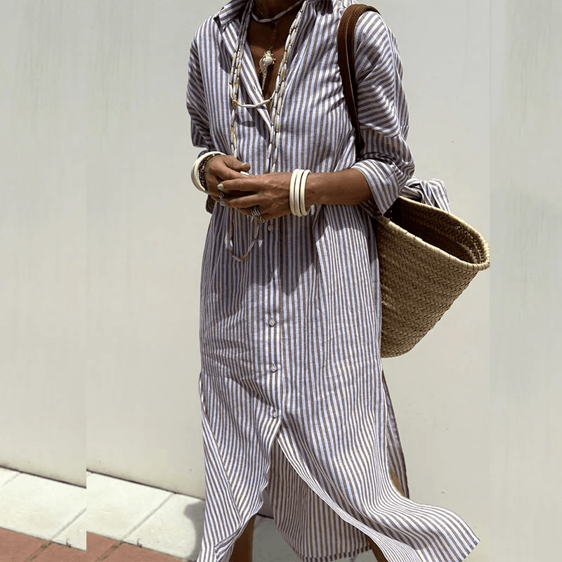 Women's Urban Shirt Dress Cotton