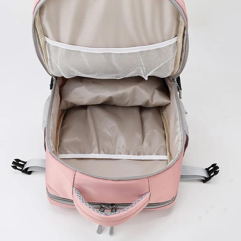UrbanFlow Unisex Waterproof Travel Backpack | Large Capacity Nylon Laptop Bag with Luggage Strap