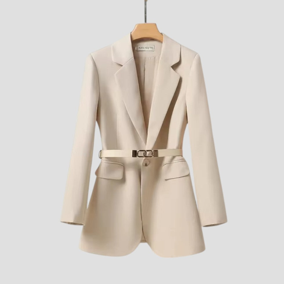 Women's Blazer Jacket Belted Elegant Fashion Coat