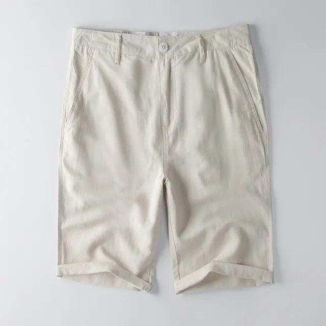 Men’s Casual Shorts Cotton Linen Blend