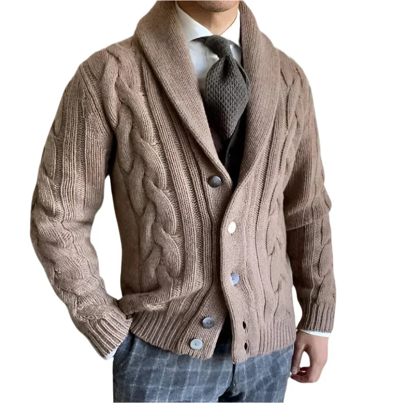 Men's Knitted Cardigan Sweater