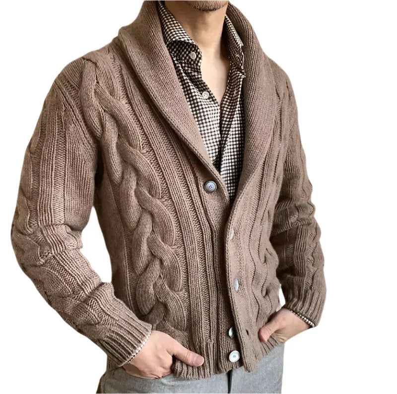 Men's Knitted Cardigan Sweater