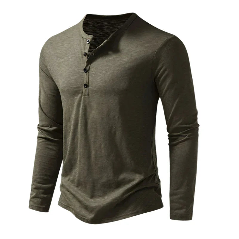 Men's Long Sleeve Cotton Polo