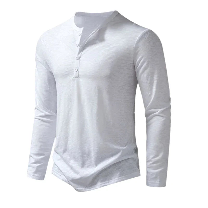 Men's Long Sleeve Cotton Polo