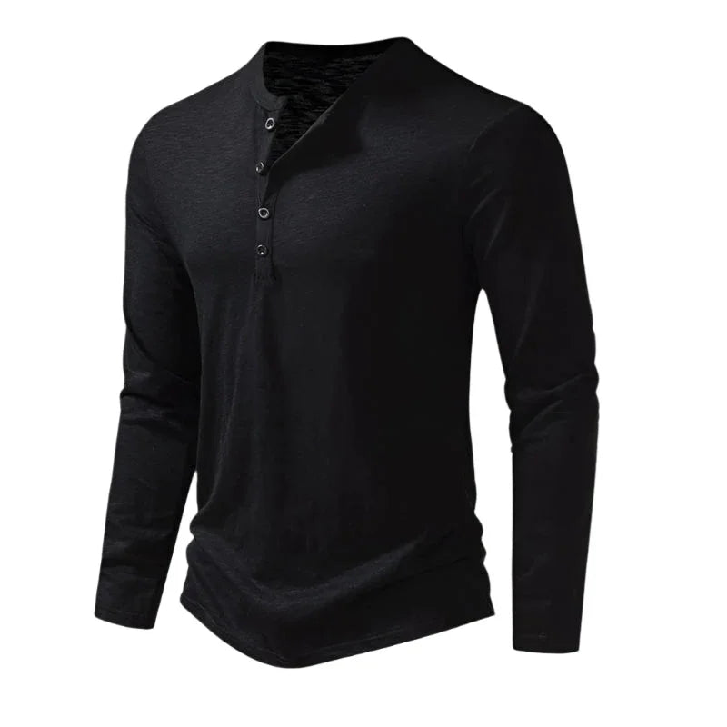 Men's Long Sleeve Cotton Polo