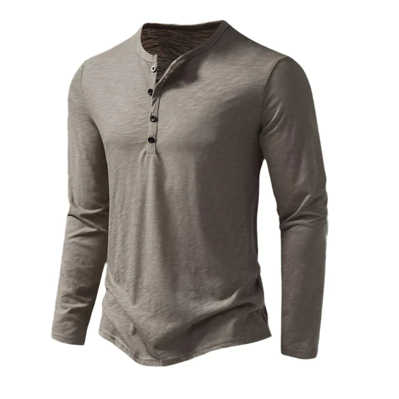 Men's Long Sleeve Cotton Polo