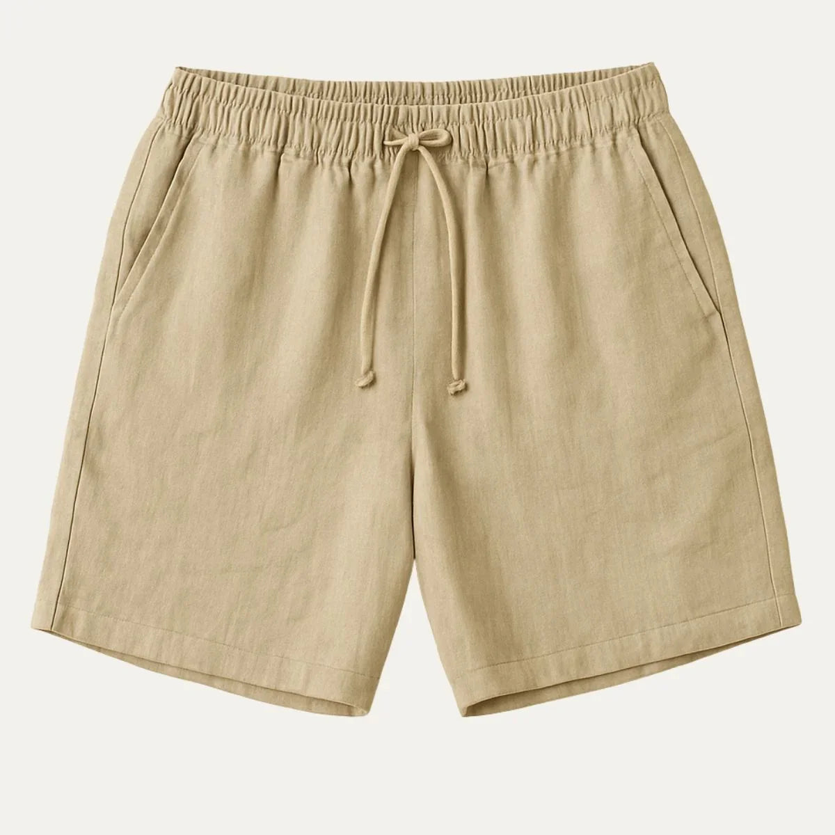 Men's Linen Shorts Old Money Beige
