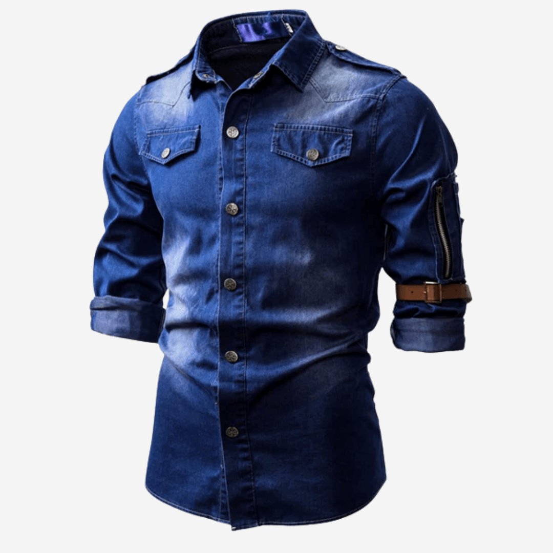 Men's Long Sleeve Denim Overshirt