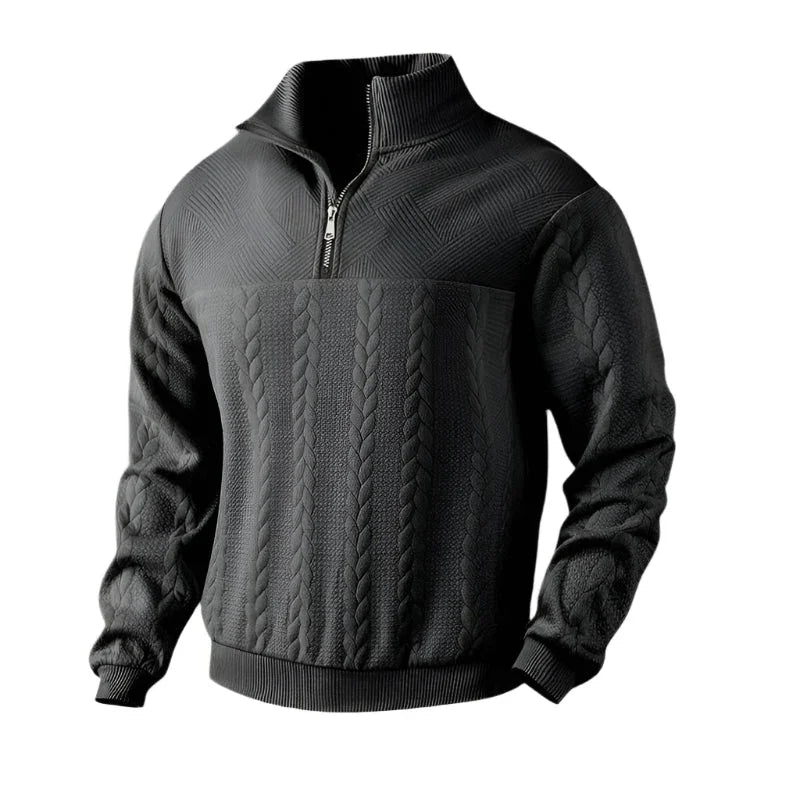 Men's Cable Knit Half Zip Jumper