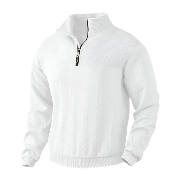 Men's Cable Knit Half Zip Jumper