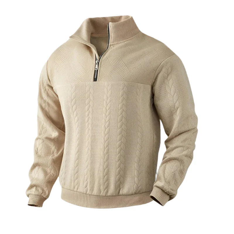 Men's Cable Knit Half Zip Jumper