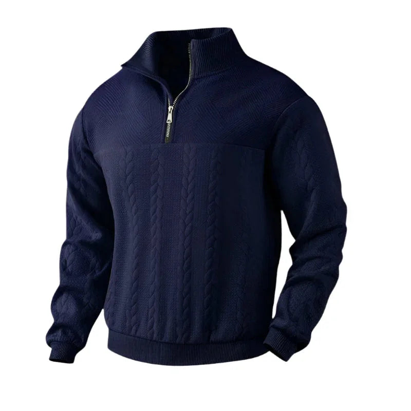 Men's Cable Knit Half Zip Jumper