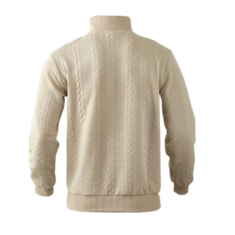 Men's Cable Knit Half Zip Jumper