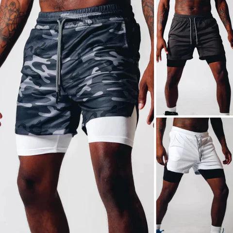Men's Double Layer Fitness Shorts