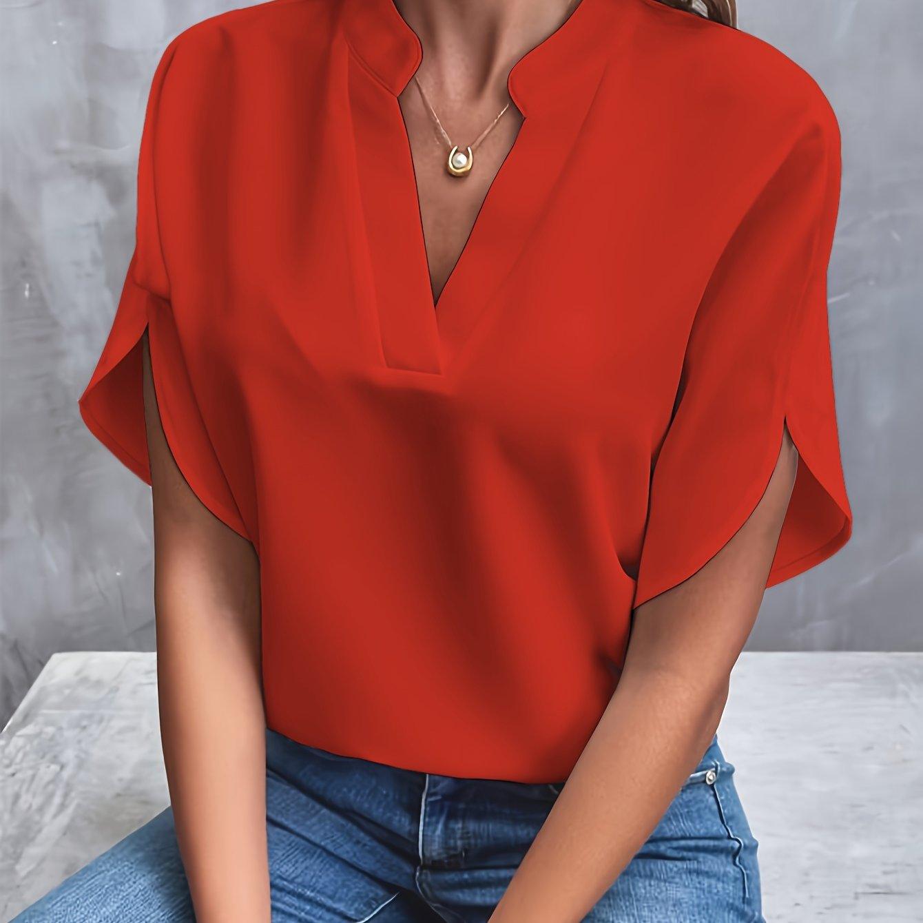 Women's V-Neck Elegant Blouse