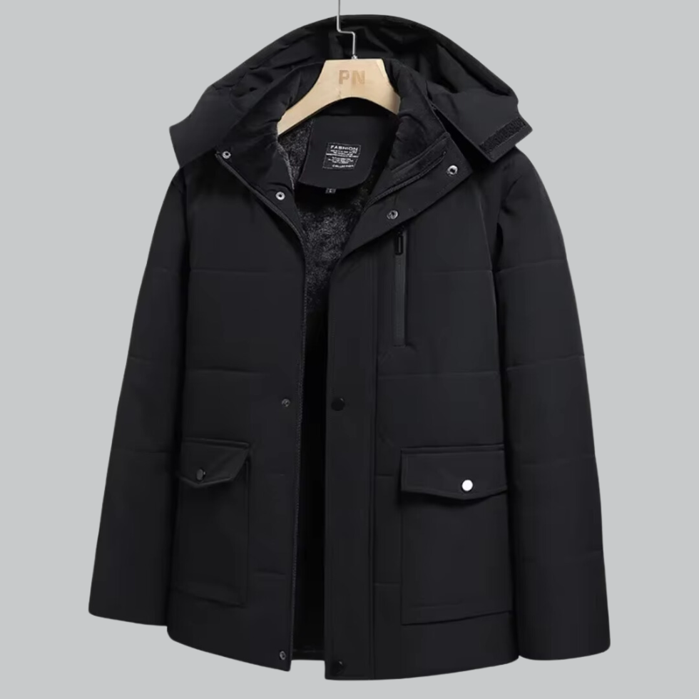 Men's Waterproof Fleece-Lined Winter Jacket
